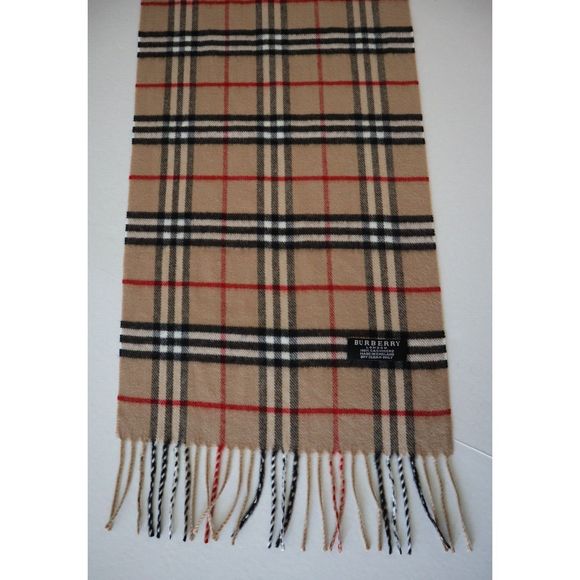 Burberry London Women's Bright Cobalt Classic Check Cashmere Scarf - Picture 8 of 8